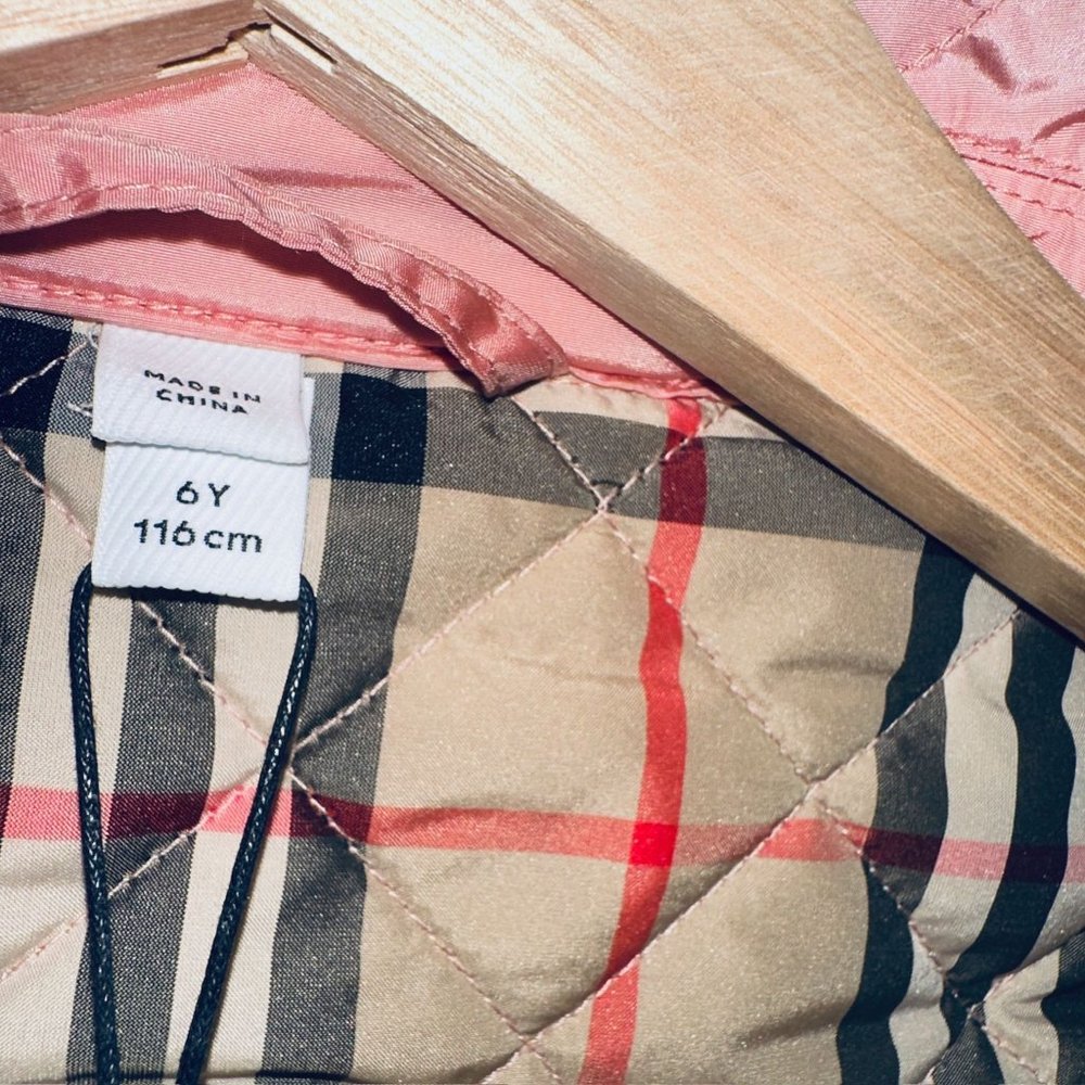 Burberry Pink Quilted Kids Jacket - Picture 4 of 13